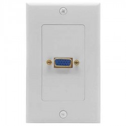 Tapa Para Empotrar Vga Brobotix 1 Enchufe Color Blanco