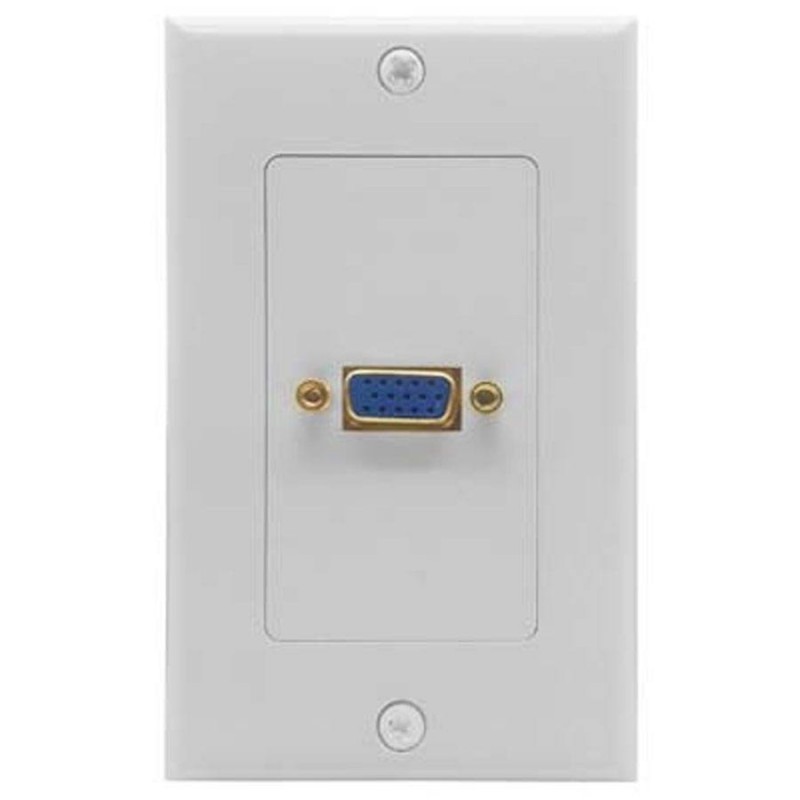Tapa Para Empotrar Vga Brobotix 1 Enchufe Color Blanco