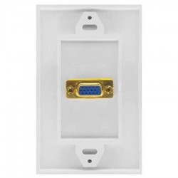 Tapa Para Empotrar Vga Brobotix 1 Enchufe Color Blanco